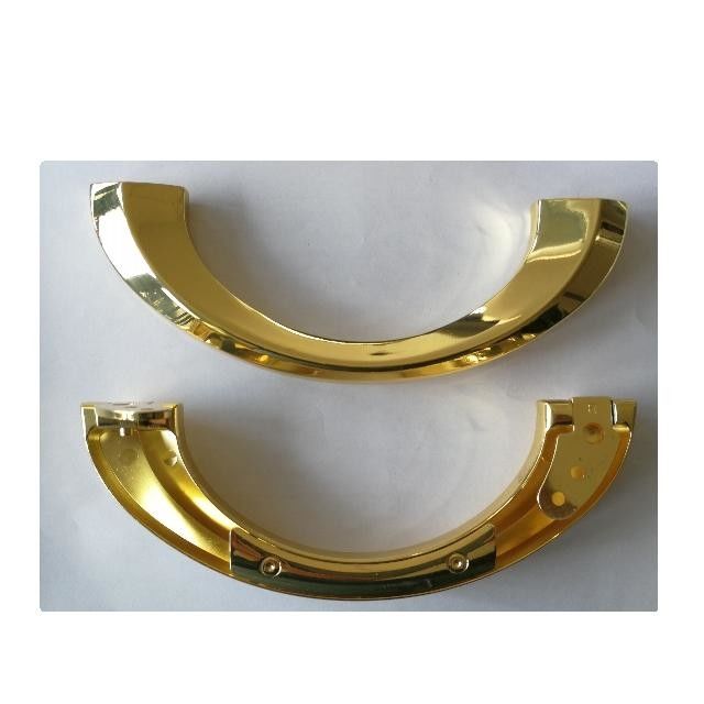 252g Half Moon Metal Casket Handle Hardware High Polished Coffin Handles
